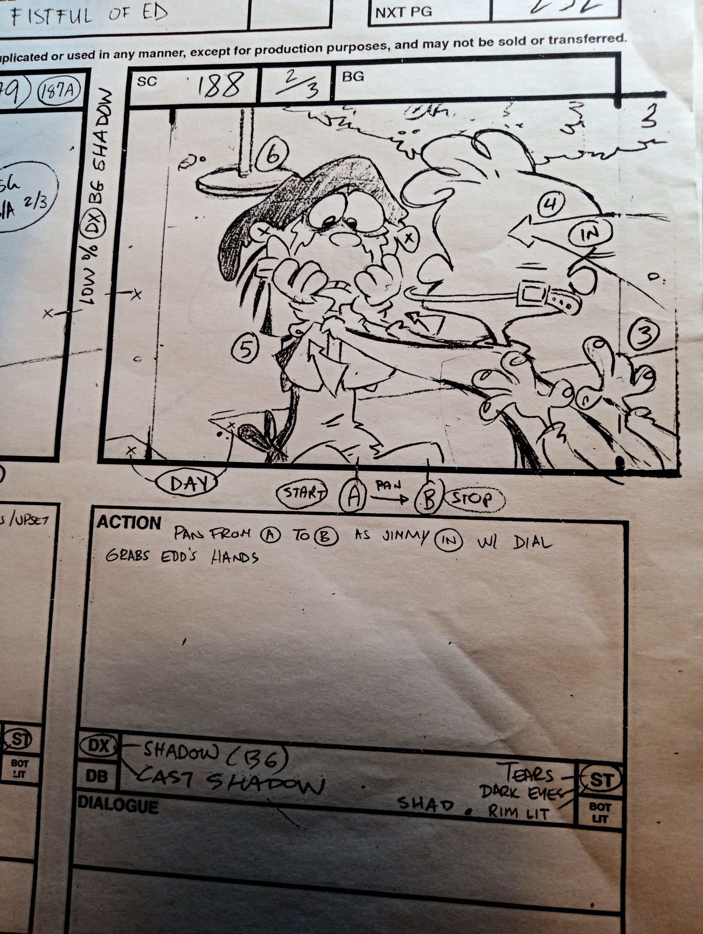 *Patreon Exclusive* EEnE "Rambunctious Roughneck" Printed Storyboard Section W/Doodled Cover Page
