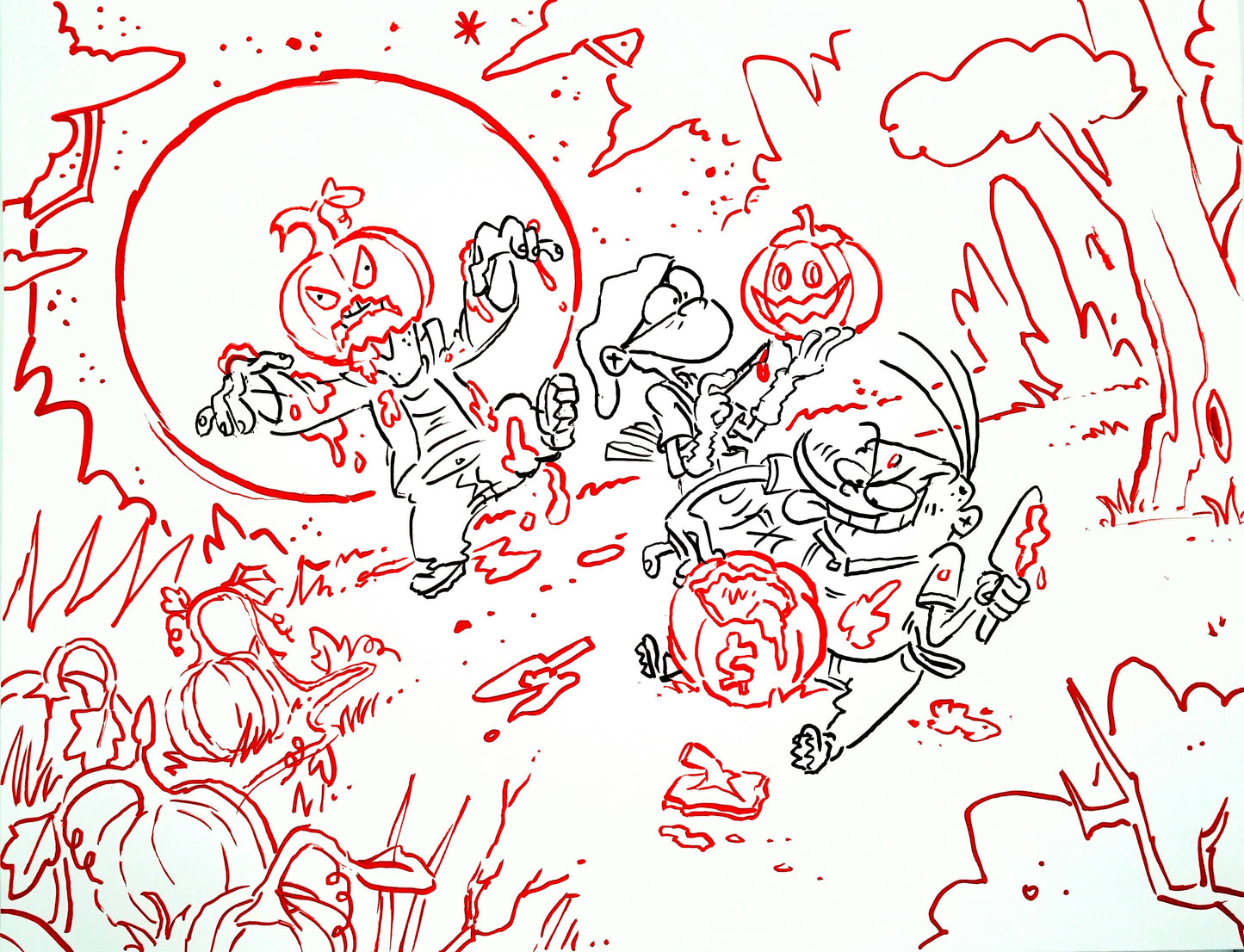 *Patreon Exclusive*š„ EEnE HALLOWEEN "Pumpkin Time" 8.5x11" Cardstock Prints - EXTREMELY LIMITED EDITION š„