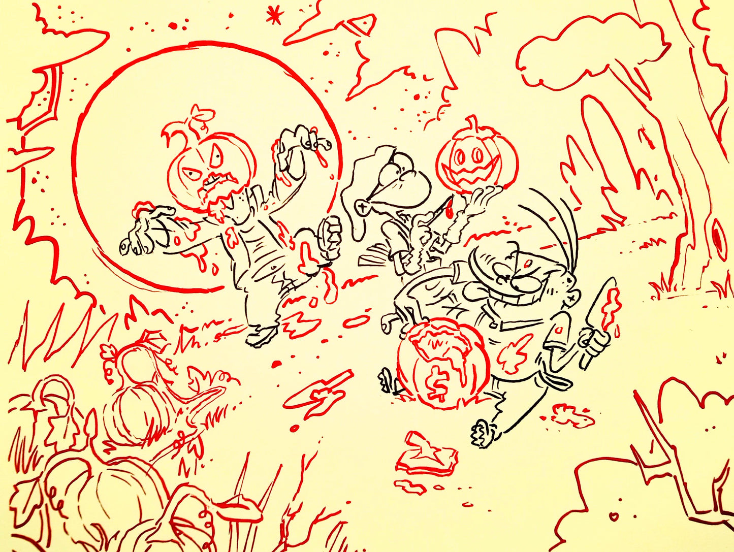 *Patreon Exclusive*š„ EEnE HALLOWEEN "Pumpkin Time" 8.5x11" Cardstock Prints - EXTREMELY LIMITED EDITION š„
