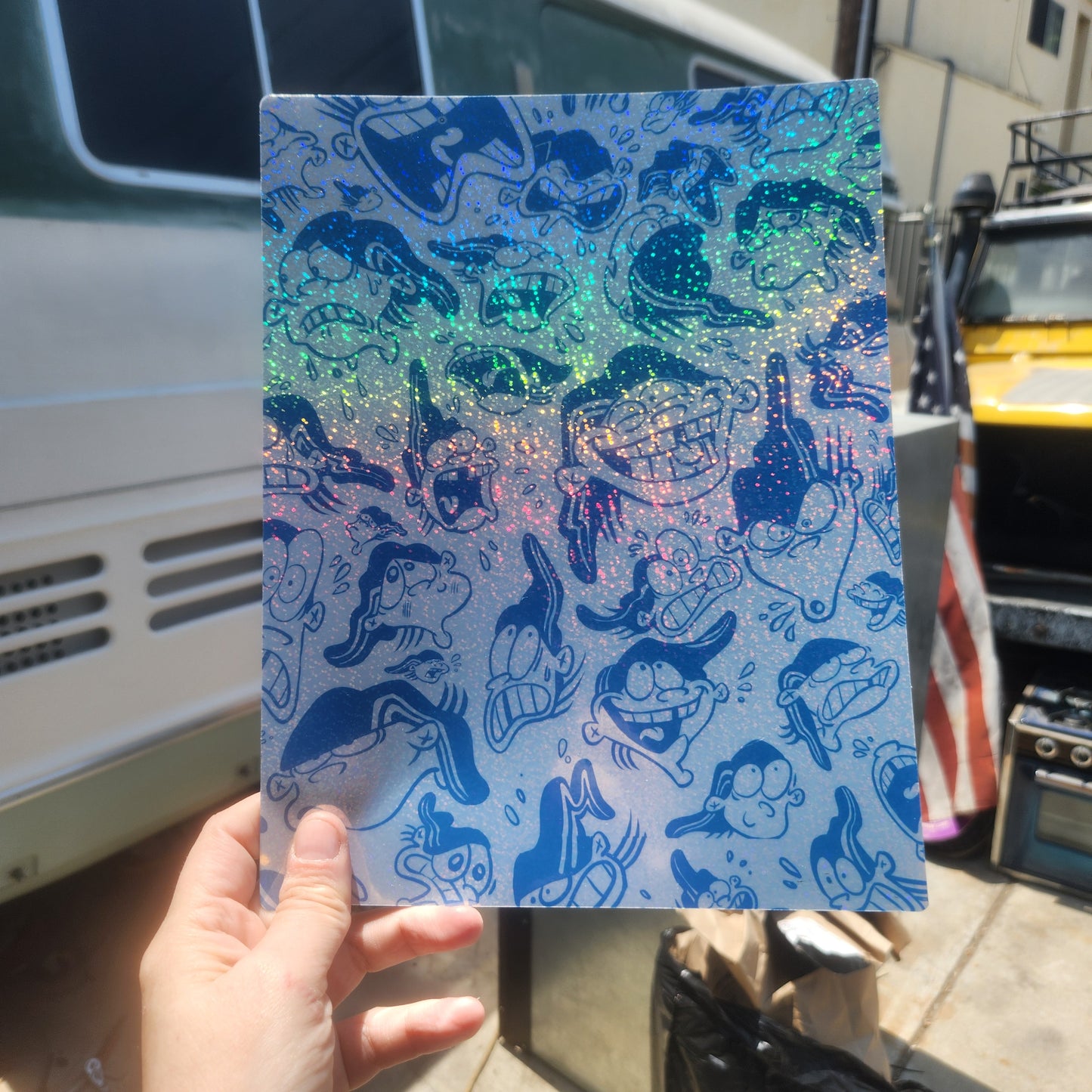 PRINTS/STICKERS: 8.5 x 11 Holo Jumbo Sticker Prints (2 for $60)