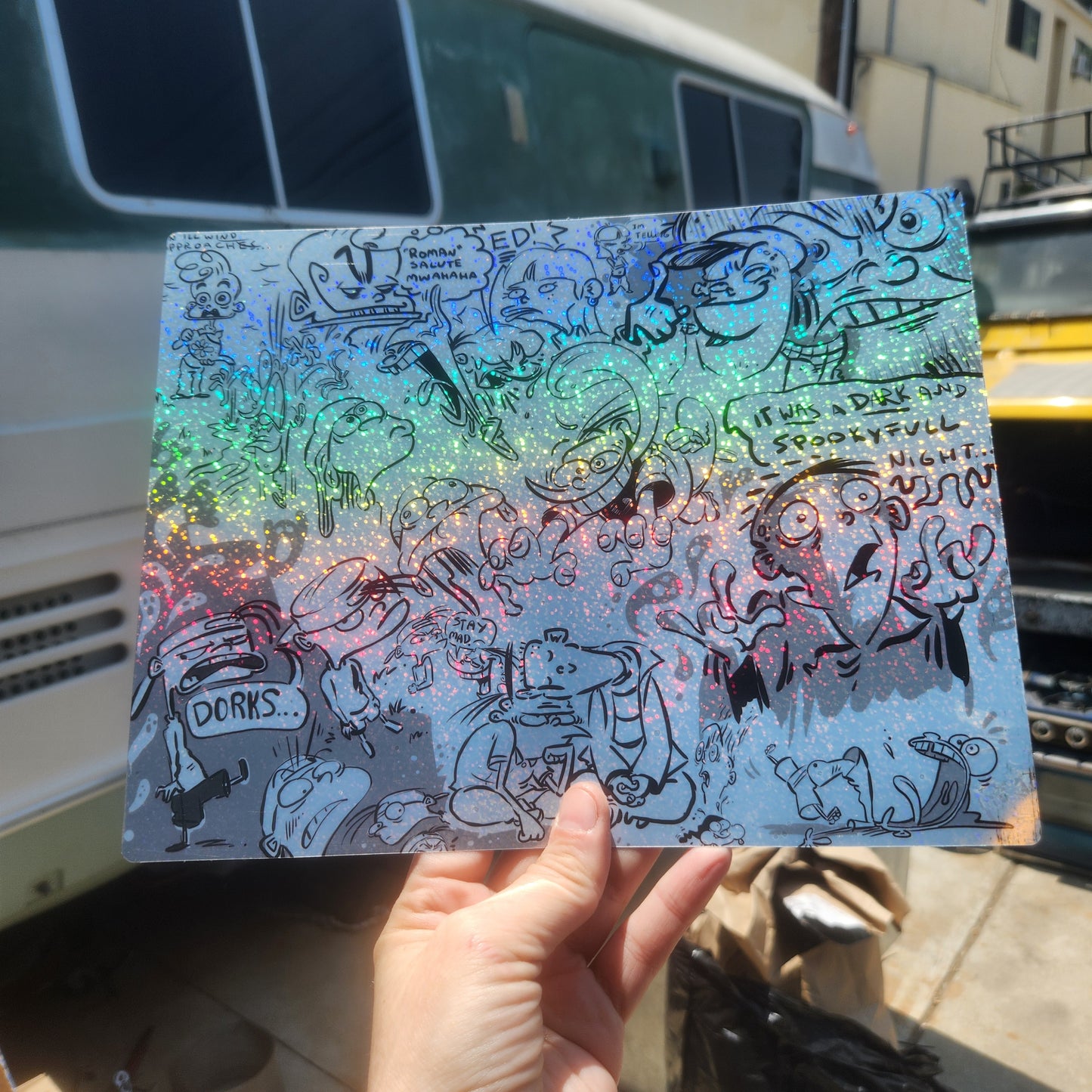 PRINTS/STICKERS: 8.5 x 11 Holo Jumbo Sticker Prints (2 for $60)