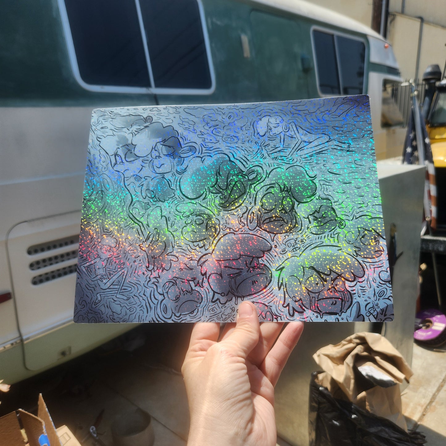 PRINTS/STICKERS: 8.5 x 11 Holo Jumbo Sticker Prints (2 for $60)