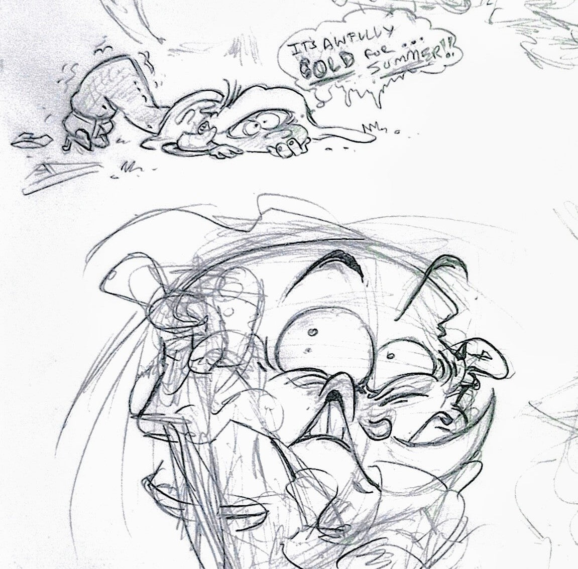 EEnE "Whistling While You Grieve" Sketchbook Drawing page by Raven Molisee