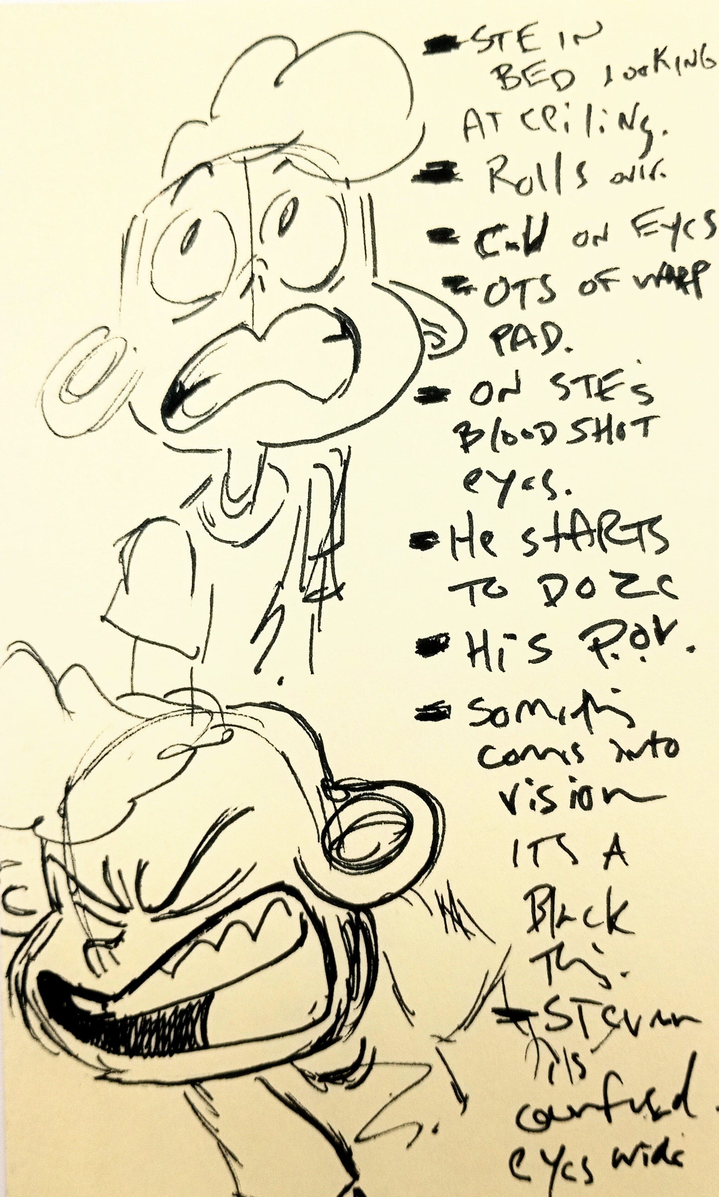 SU "Lars w/Warp Tour Notes" Drawing by Raven Molisee