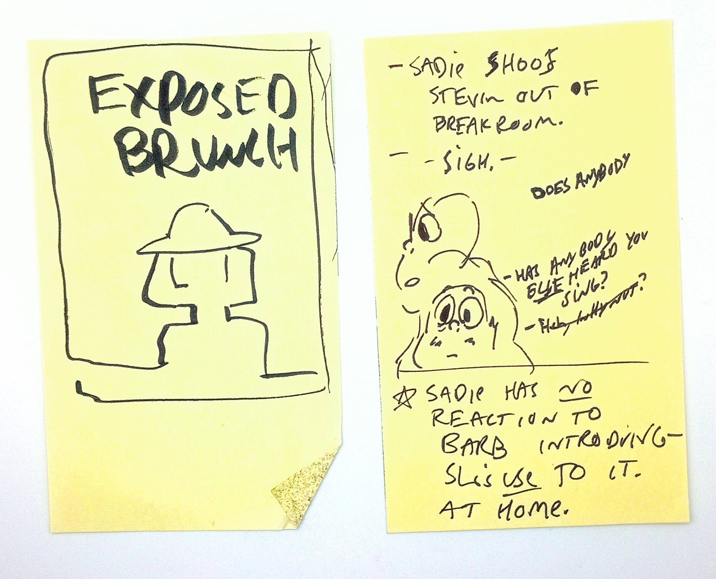 SU "Sadie's Song Notes & Sketches" drawings by Raven Molisee