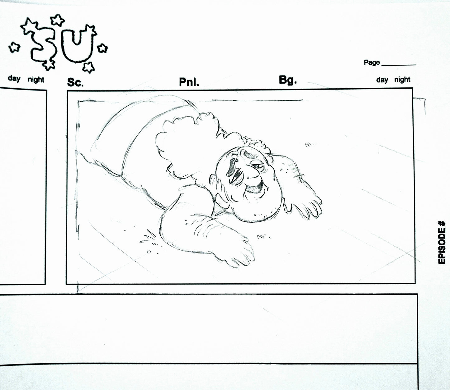 SU "Old Thankful Steven" So Many Birthdays Storyboard Drawing by Raven Molisee