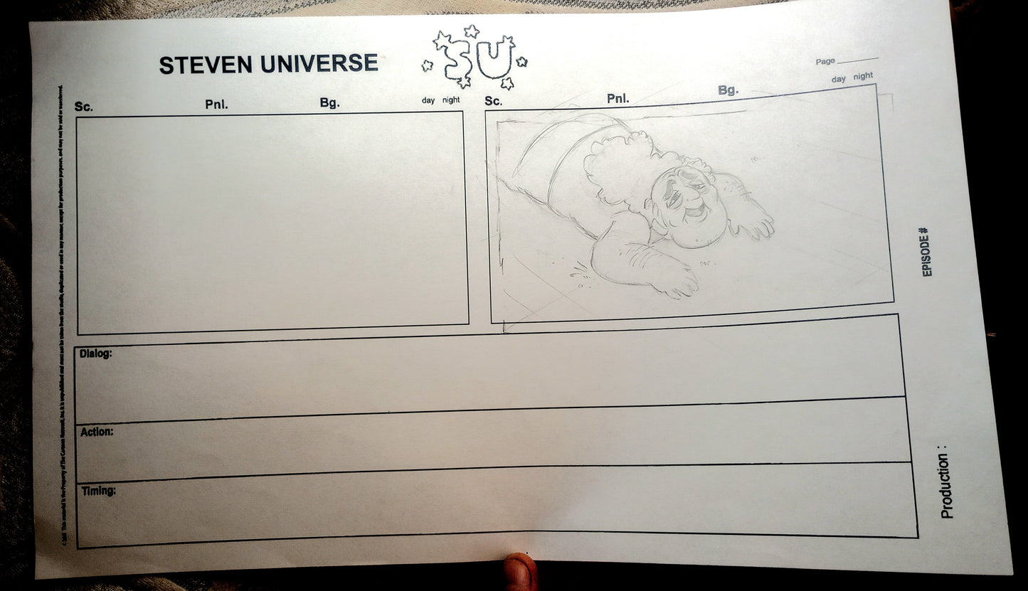 SU "Old Thankful Steven" So Many Birthdays Storyboard Drawing by Raven Molisee