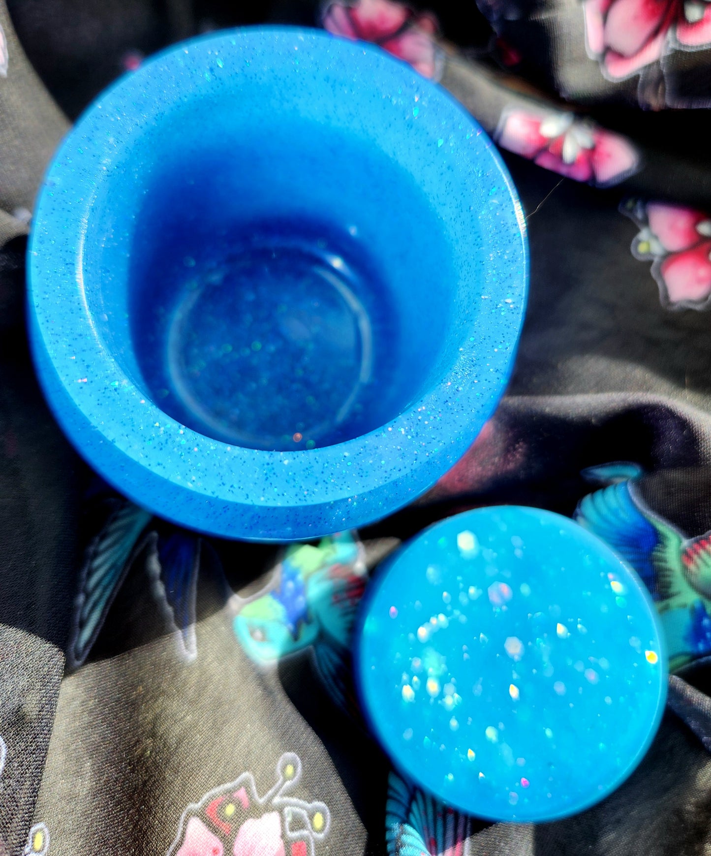 Mr. Meagle "Frog Finder" Jar/Keychain/Pin Set - Neon Blueberry