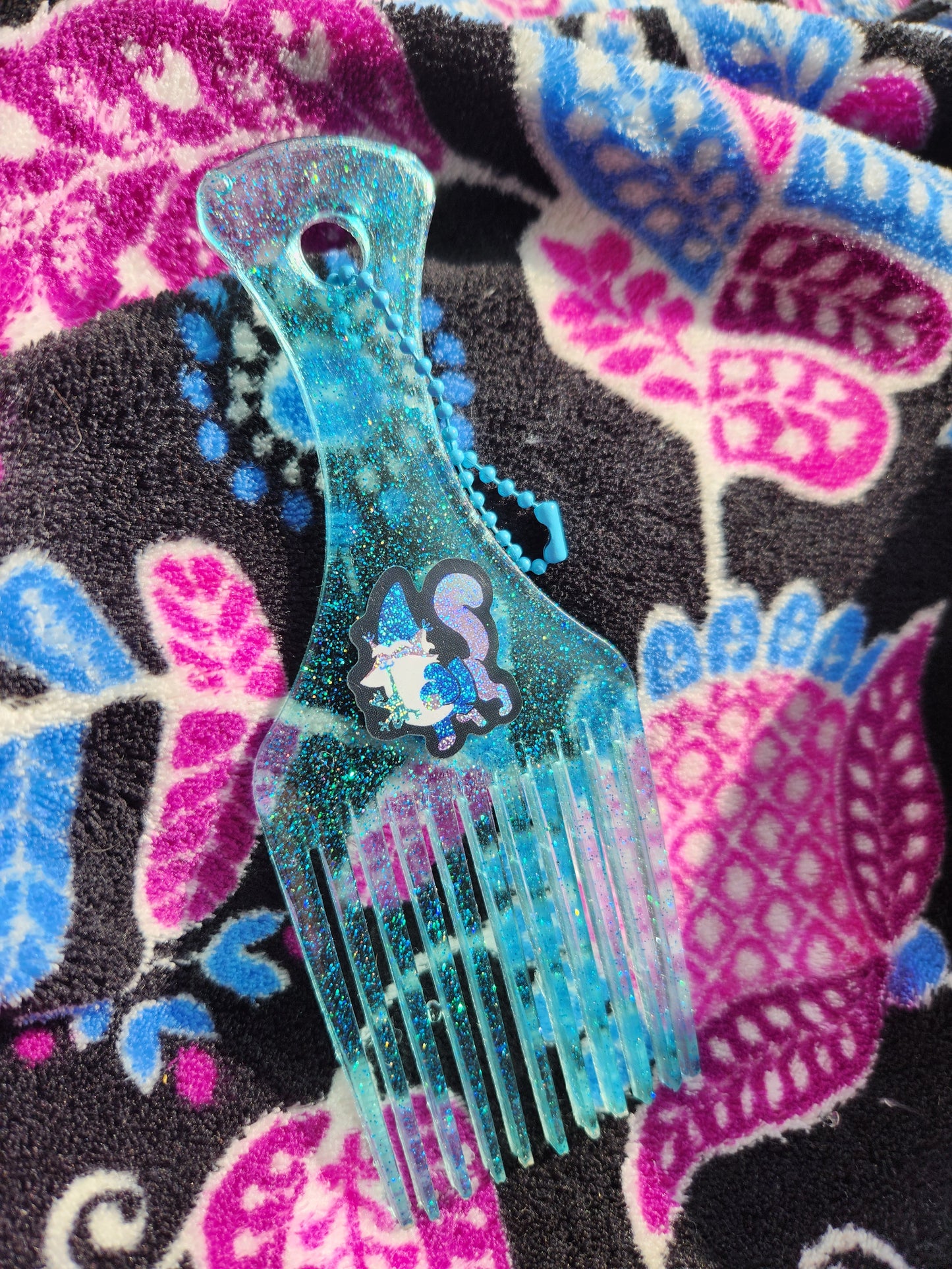 Mr. Meagle "Frog Finder" Pixie Glitter Hair Pick / Comb