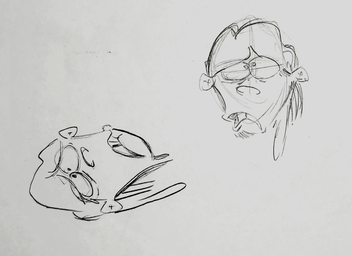 EEnE "2 Head Sketches" Double Dee sketches by Raven Molisee