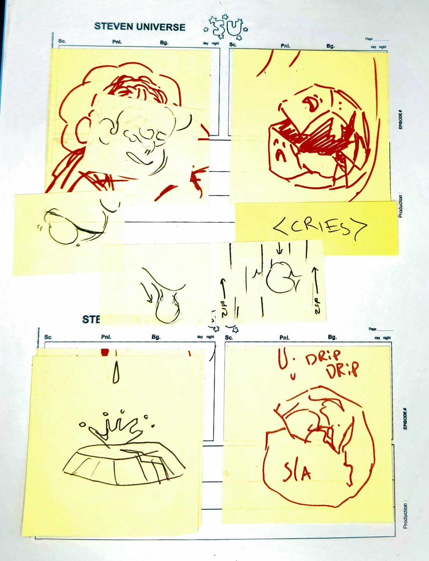 SU **Rebecca Sugar** "Magic Healer" Original Thumbnail Storyboards