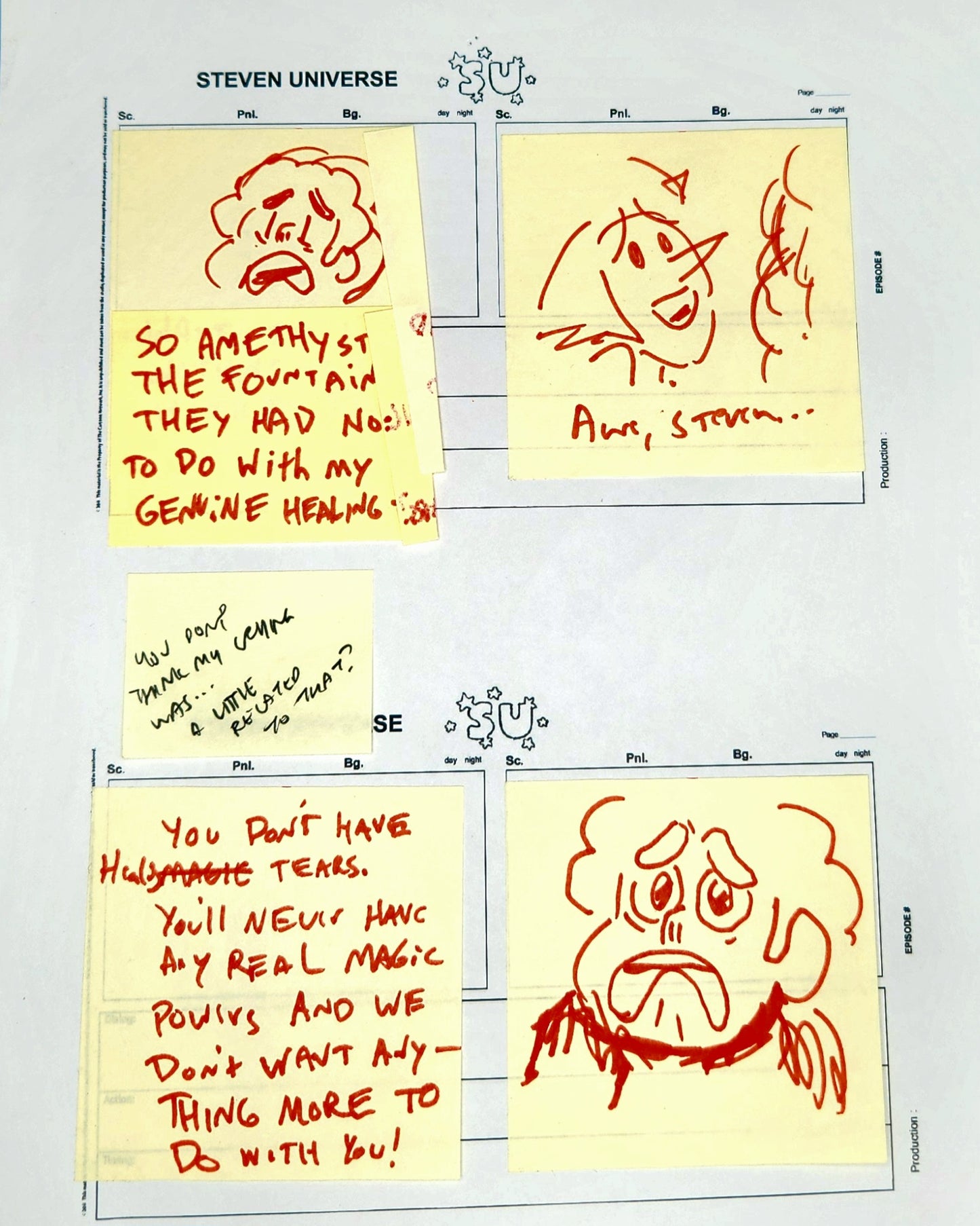 SU "...And no one wants anything more to do with you!" Original Thumbnail Storyboards