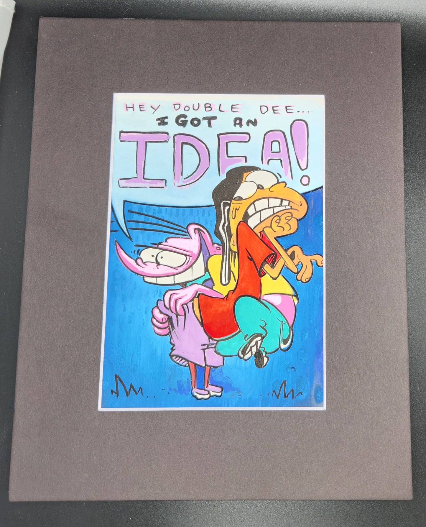 EEnE "Eddy Has An Idea" Color Gouache & Acrylic Painting