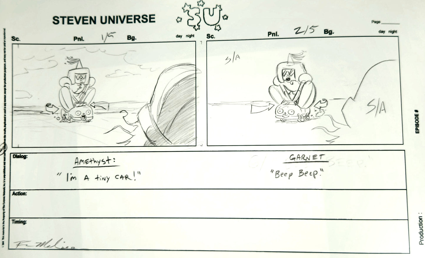 SU "Beep Beep" Original Storyboard
