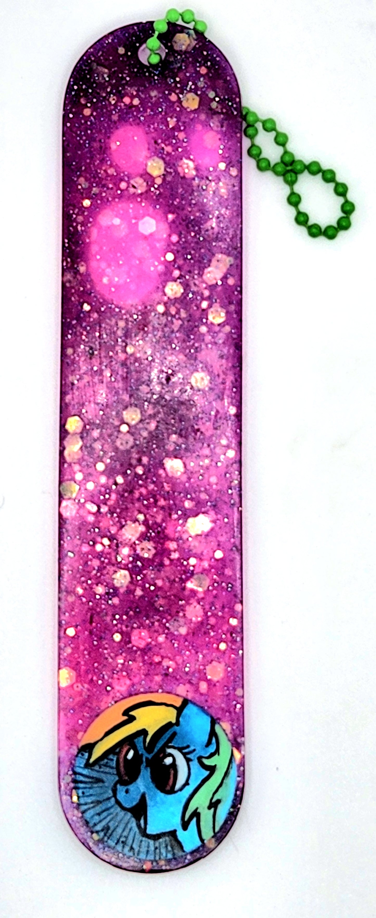 MLP FIM "Sparkly Rainbow Dash" Glow In The Dark Jelly Bookmark