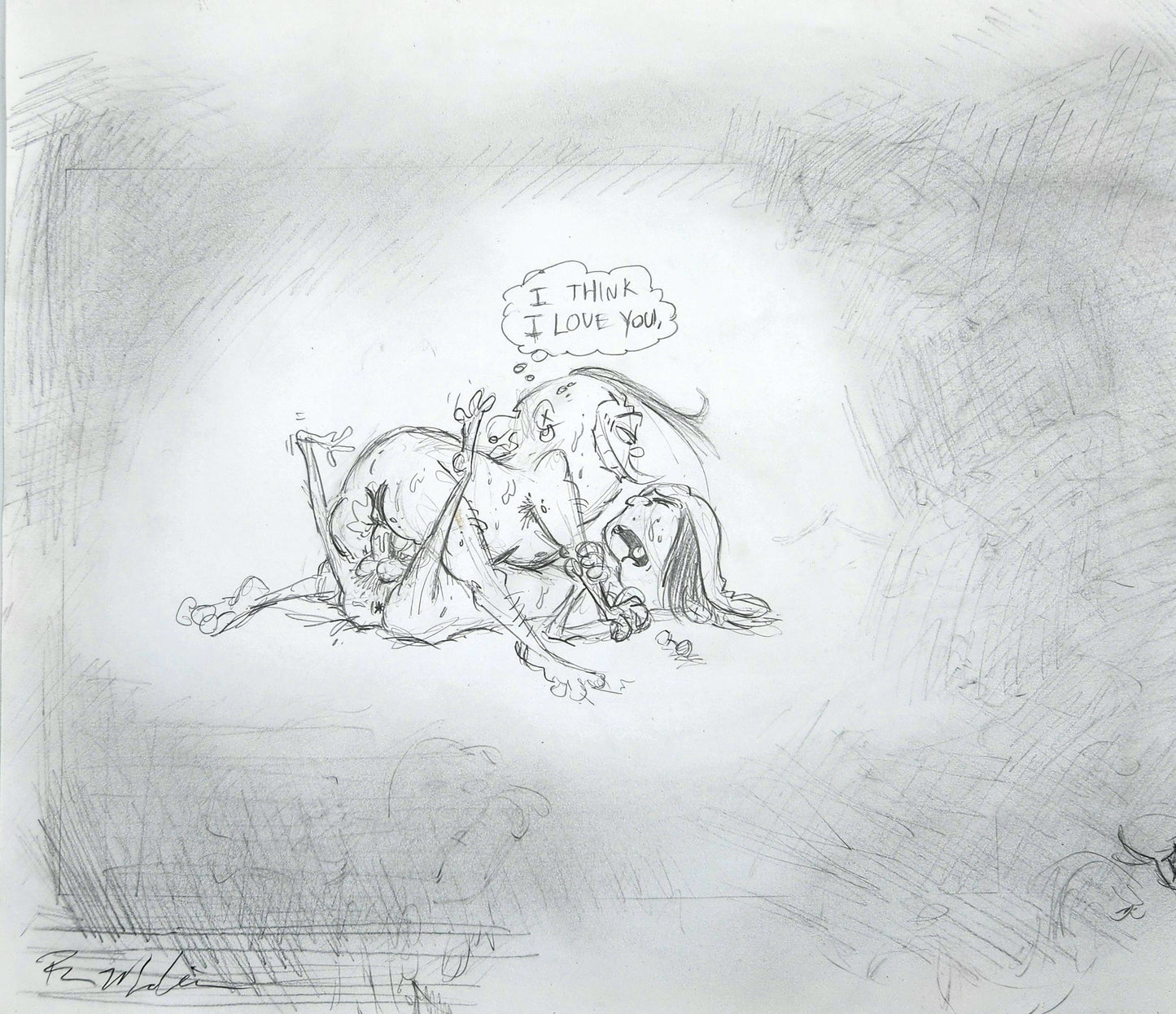 *MATURE* E&D "I Think I Love You" Pencil Drawing