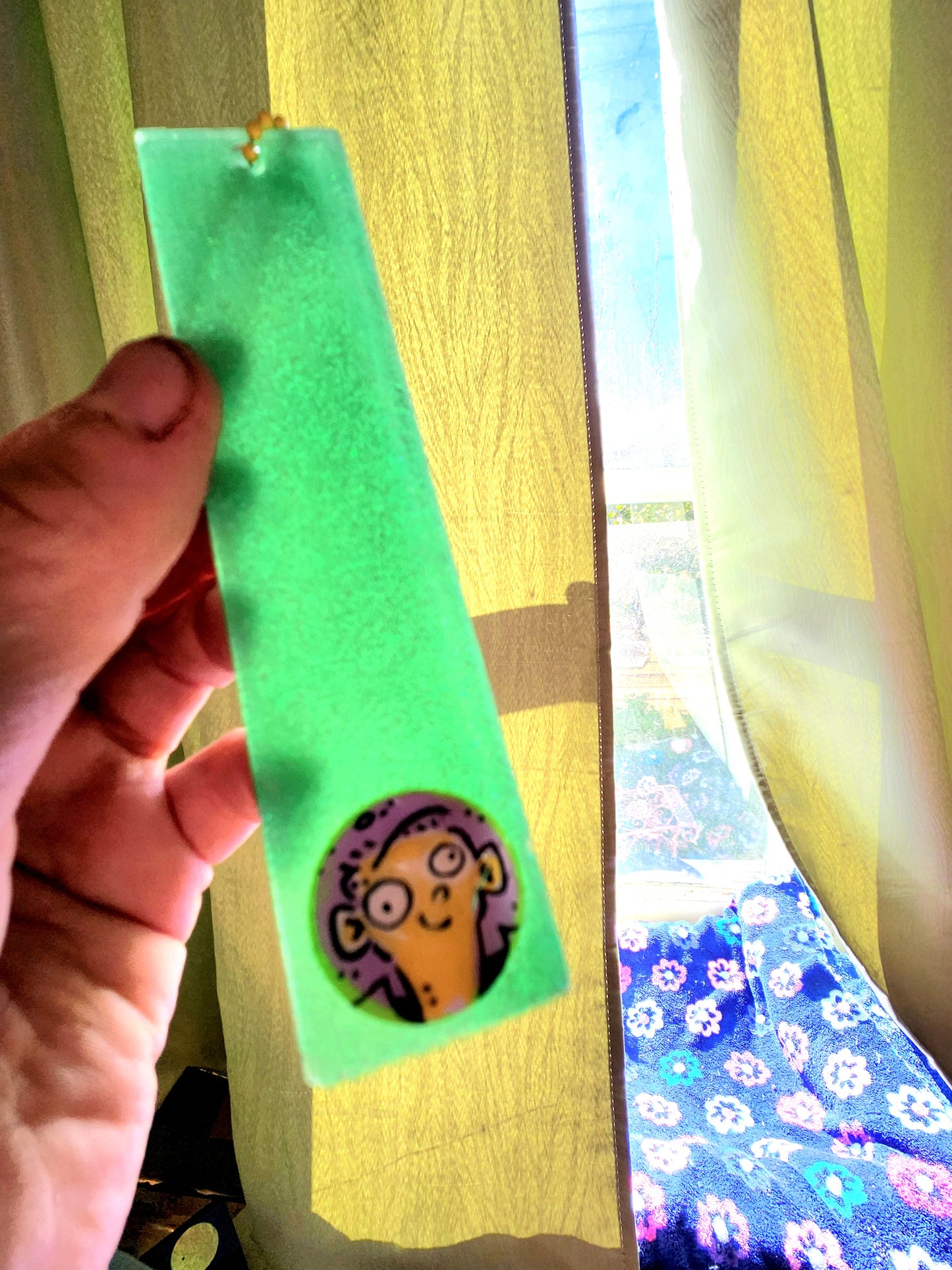 Ed Edd n Eddy "Green Sparkly Ed" Glow In The Dark Jelly Bookmark