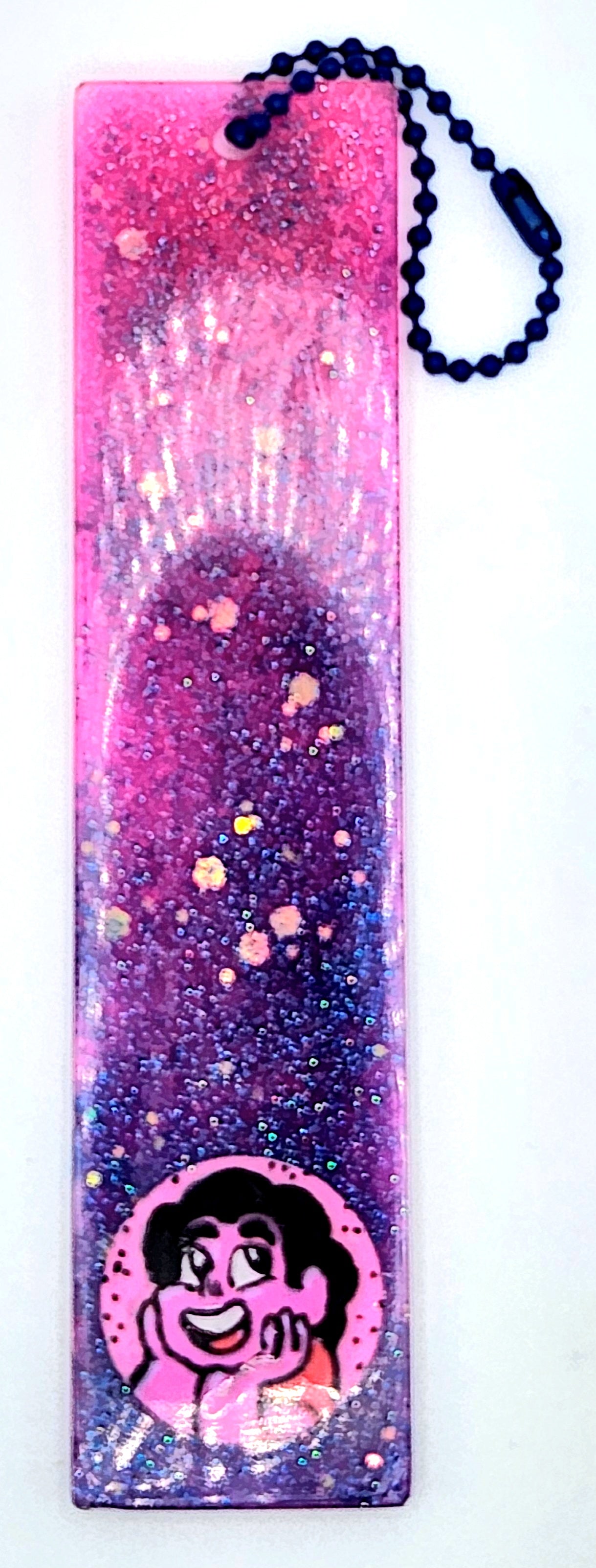 SU "Purple & Pink Sparkly Steven" Glow In The Dark Jelly Bookmark