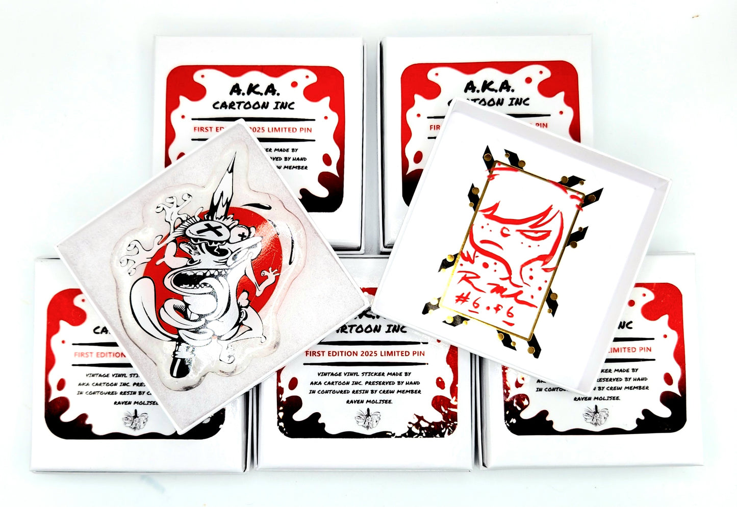 🌟 AKA Cartoon Pin 🌟 1st Edition - SIGNED & NUMBERED - Made from Vintage Studio Sticker