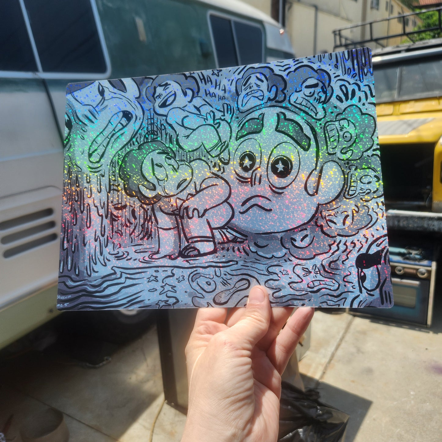 PRINTS/STICKERS: 8.5 x 11 Holo Jumbo Sticker Prints (2 for $60)