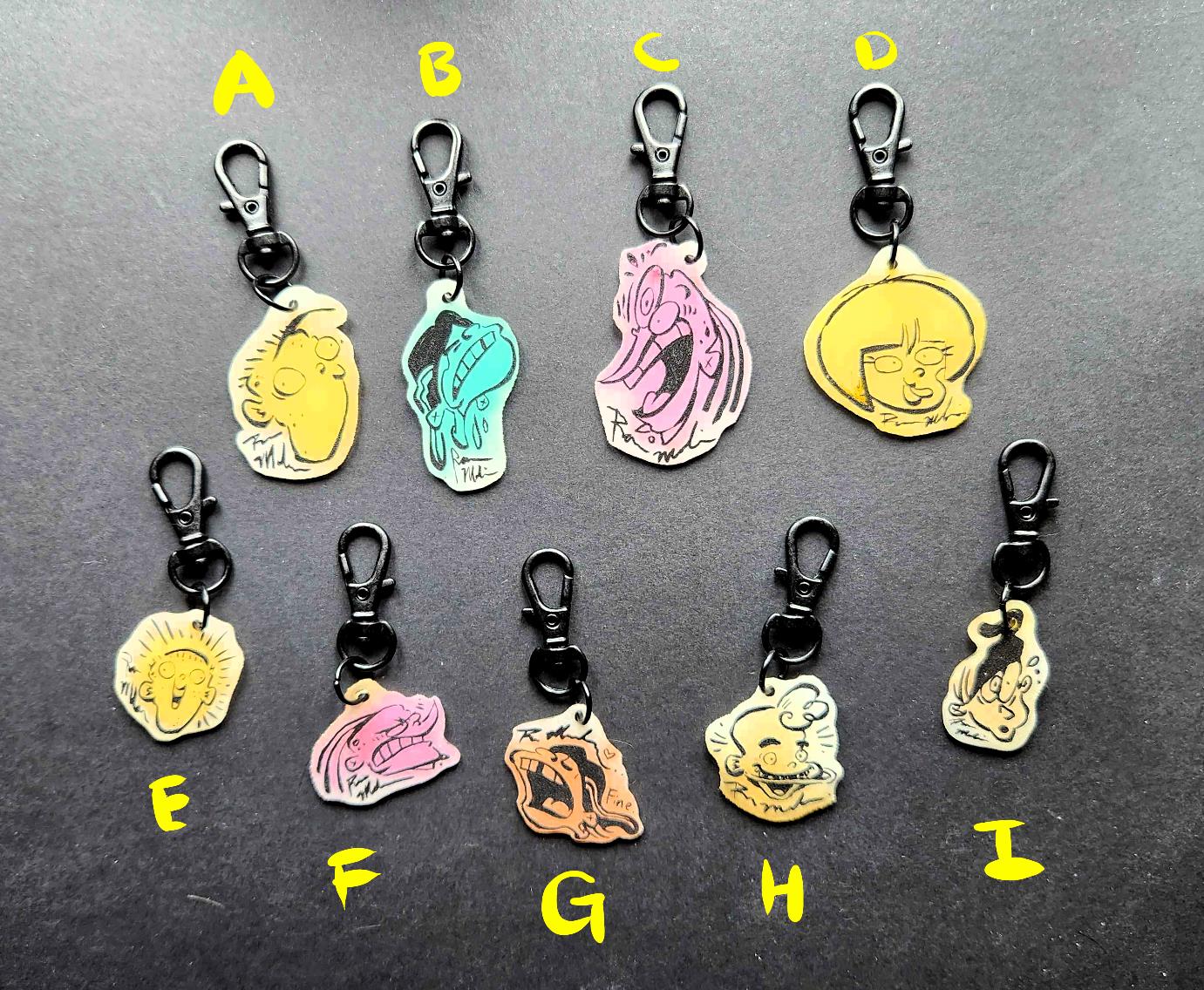 Ed Edd n Eddy: *Signature* Hand-Drawn OOAK Charms