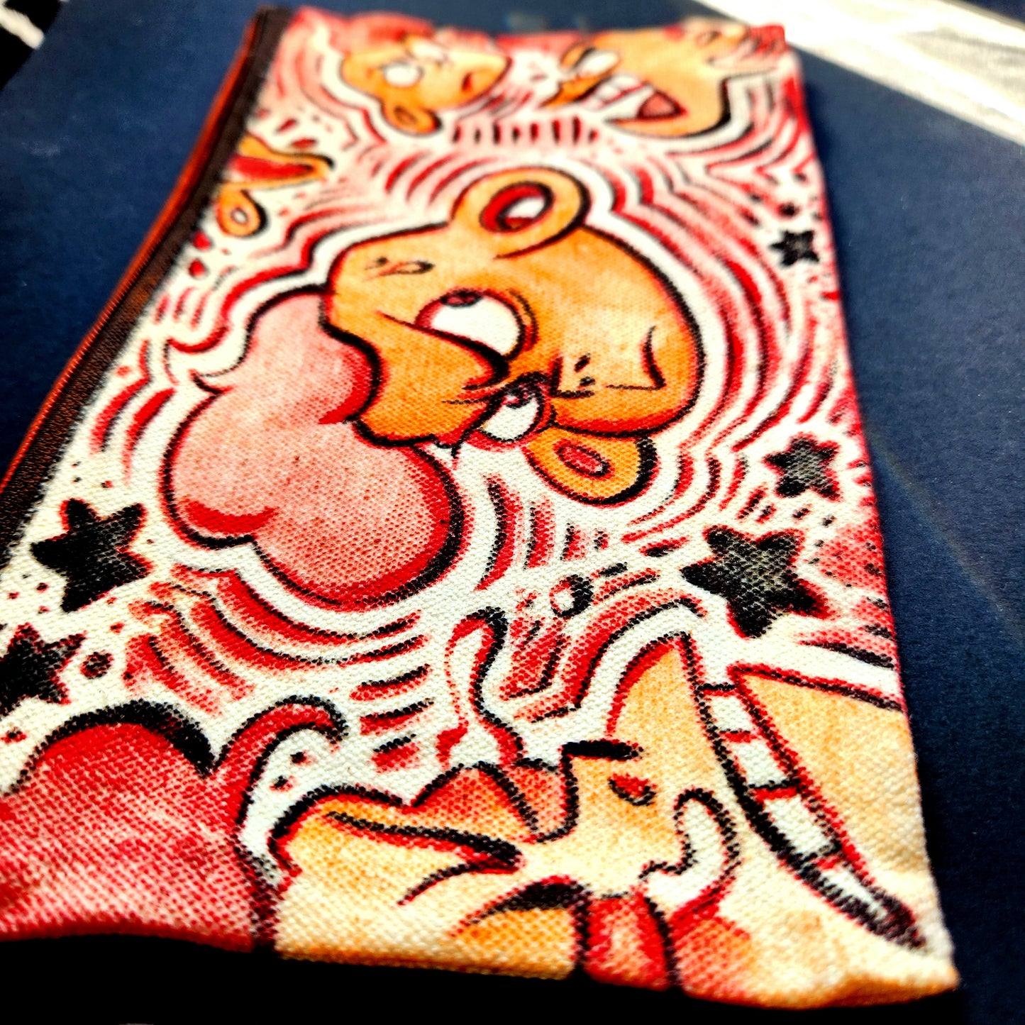 SU "Lars & Stars" Canvas Pencil Case /w Matching Removable Zipper Pull