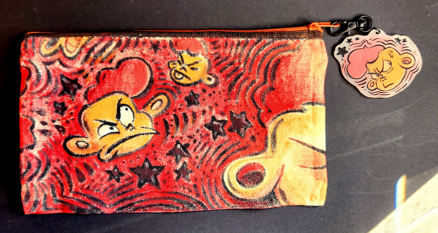 SU "Lars & Stars" Canvas Pencil Case /w Matching Removable Zipper Pull