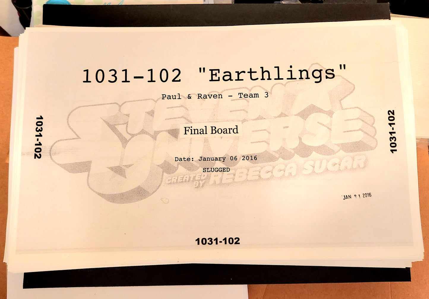 SU "Jasper" Painting + Earthlings Partial Storyboard