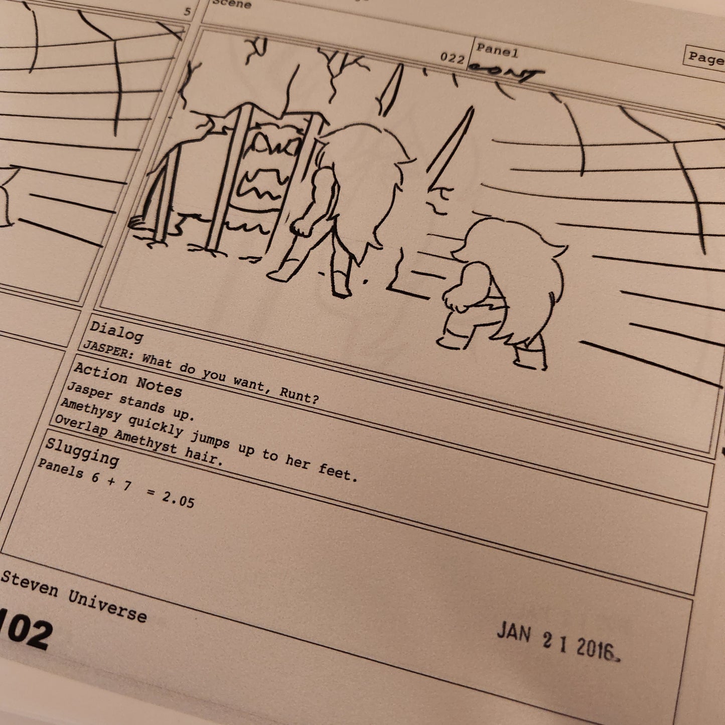 SU "Jasper" Painting + Earthlings Partial Storyboard