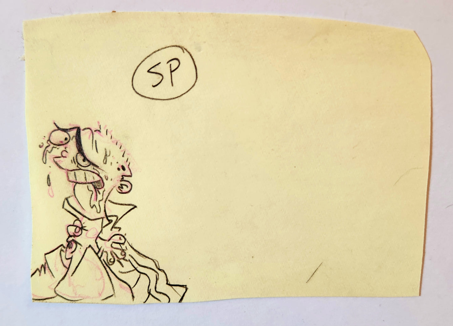 EEnE "Fistul of Ed" Storyboard Drawing with Eddys hand