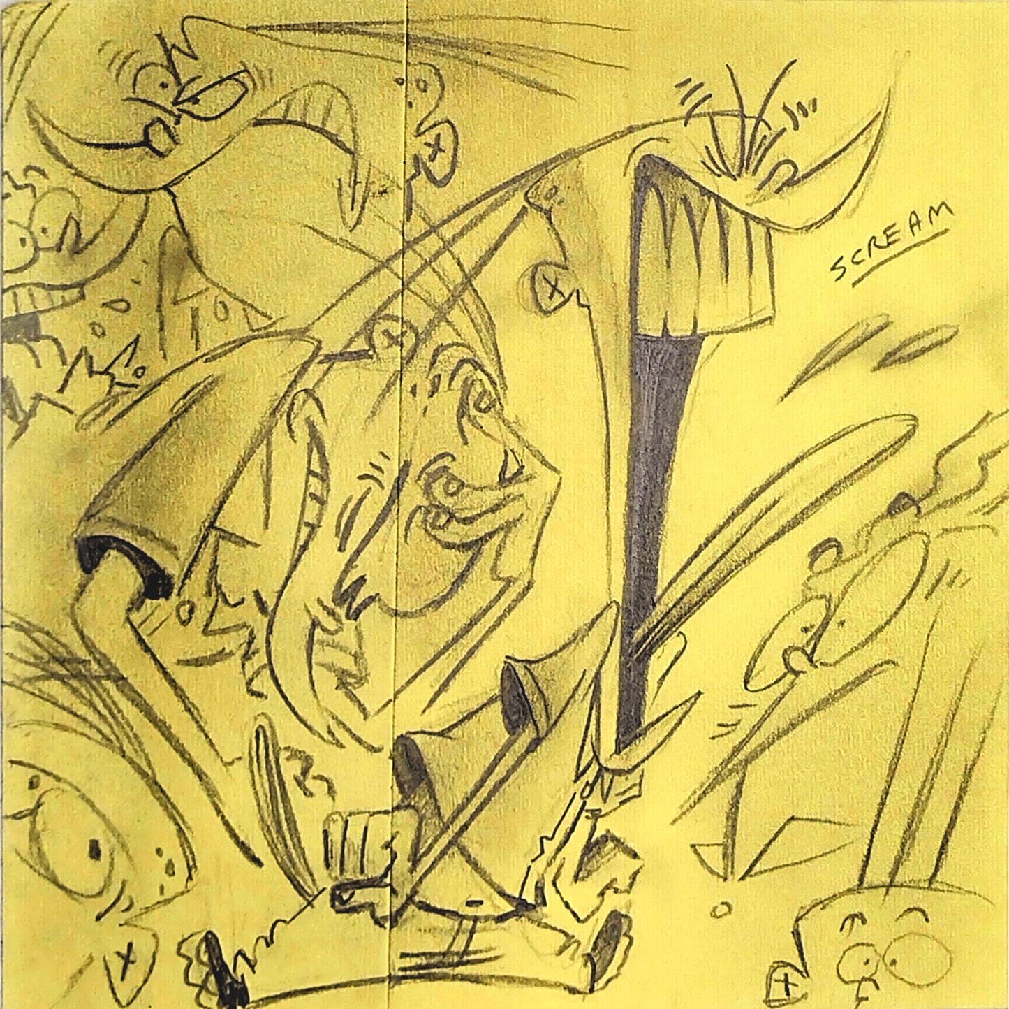 EEnE "Screaming Eddy!" Sticky Note Drawing