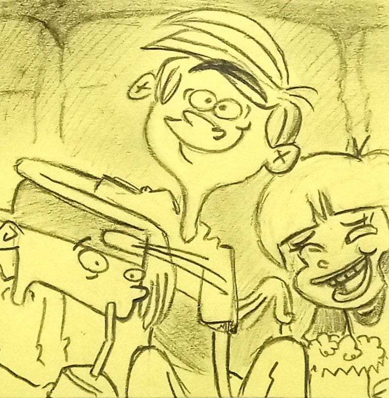 *Reserved* EEnE "Get a ROOM you two!" Kevin/Rolf/Nazz graphite drawing