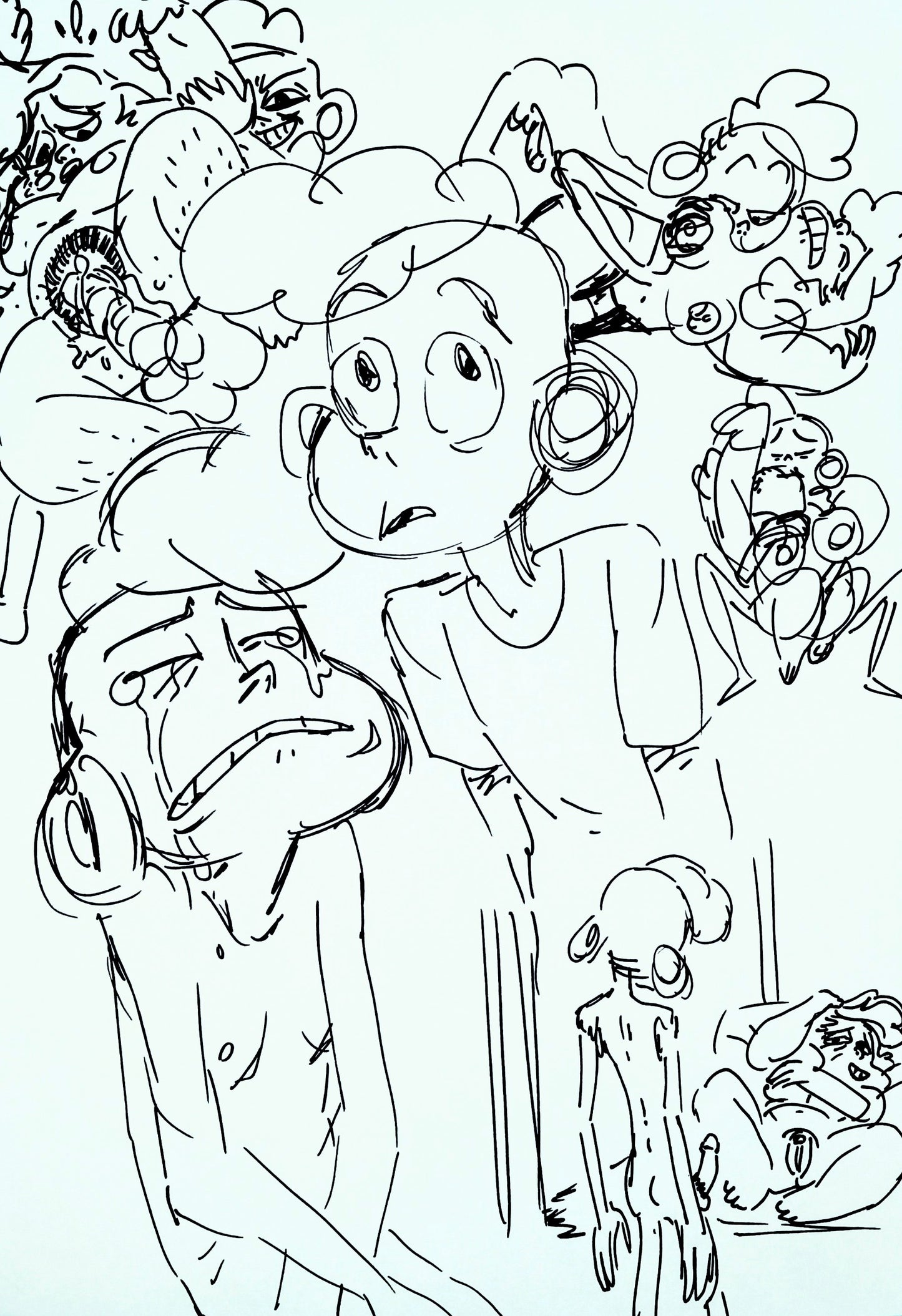 *MATURE* L&S "Raw, Sad & Naked" Marker Drawings