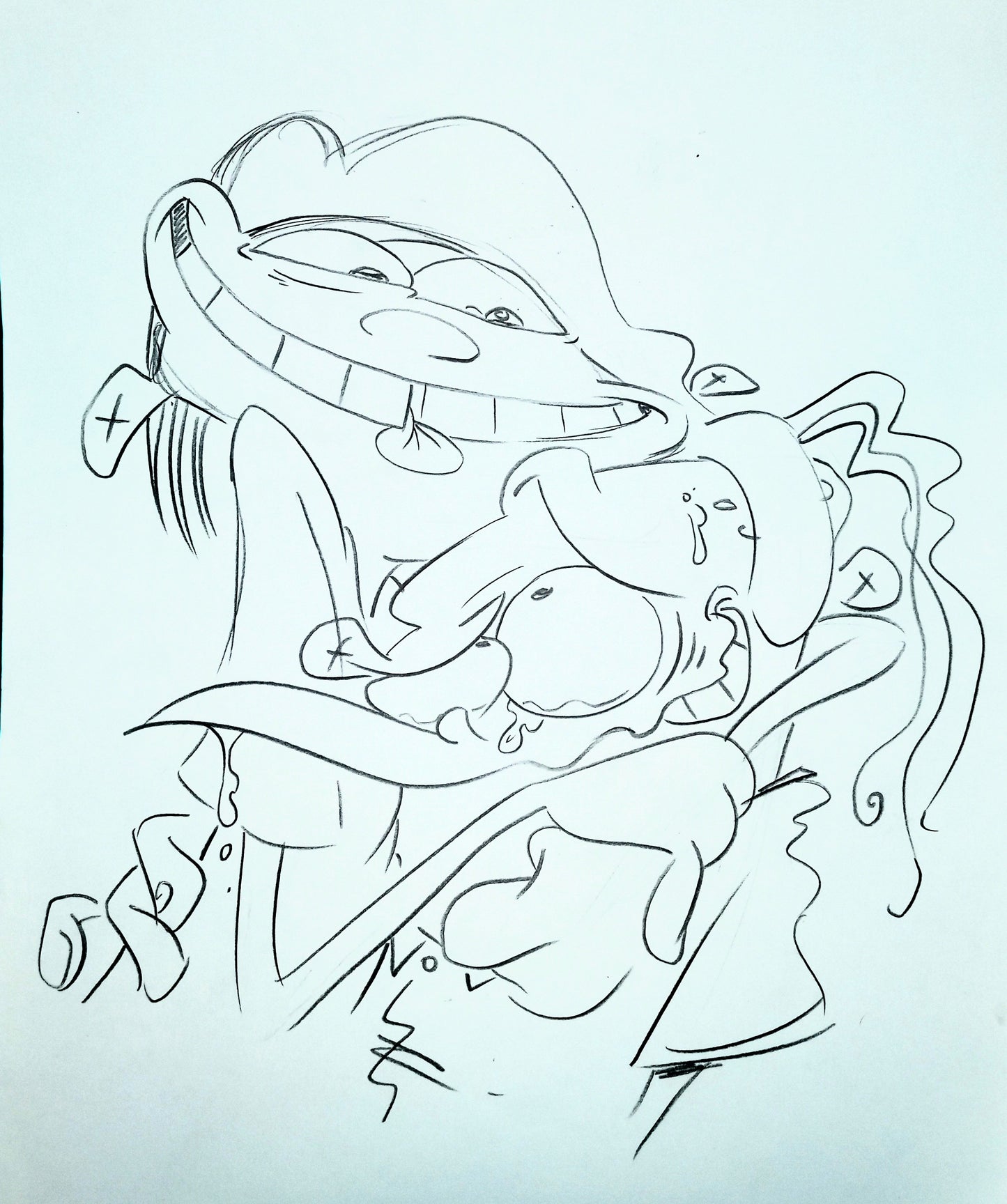 EEnE "Double Dee & Eddy" Original Graphite Drawing