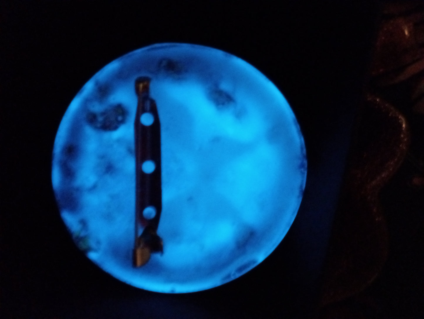 Blue Glow 'Holographic Butterfly' Resin Brooch #1