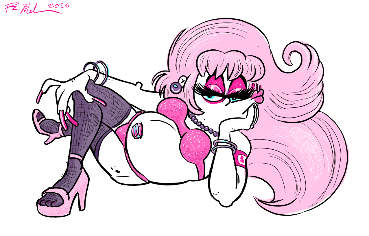 8.5 x 11 PRINT: Rose Quartz "Drag" Eddy - Pinup Print
