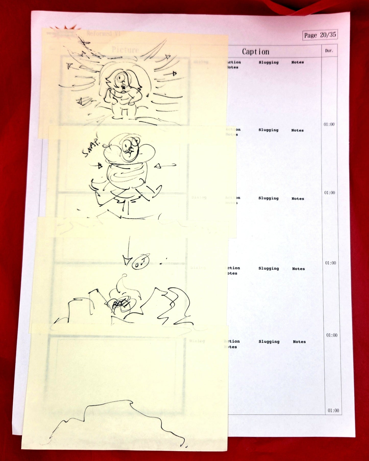 SU Reformed Rough Storyboard #2 Page w/Notes