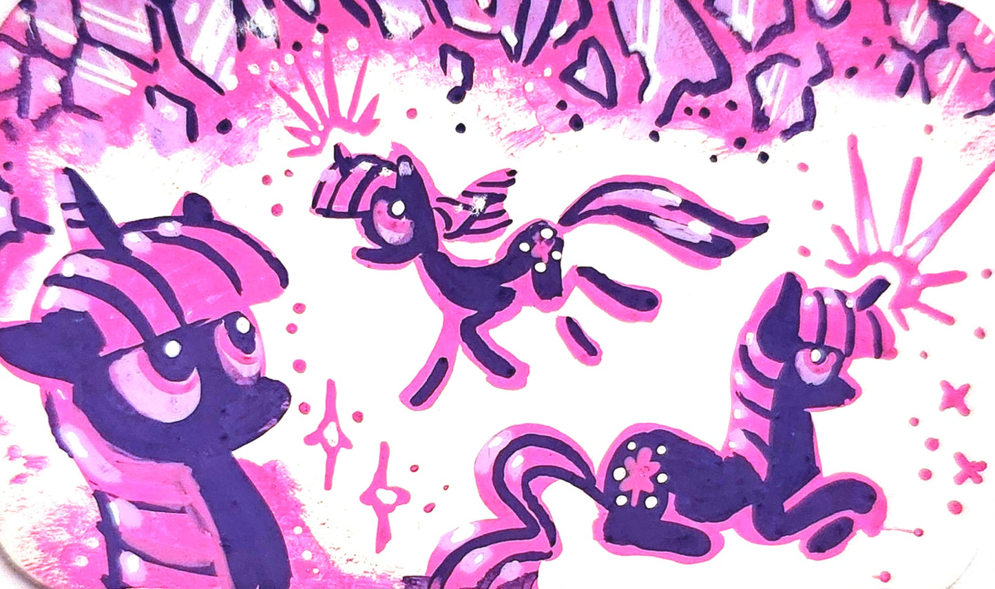 MLP:FIM Twilight Sparkle #2 — Original Acrylic Mini Painting (Signed)