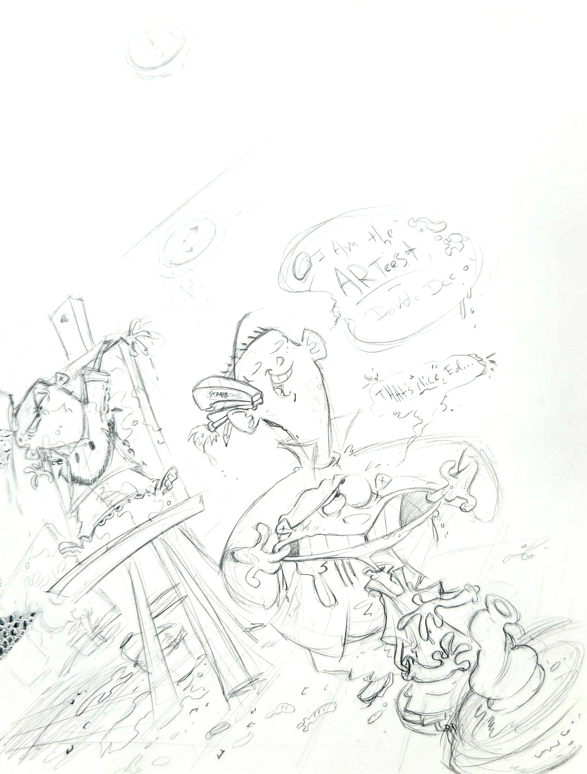 Ed Edd n Eddy "Art Class" Studio-Era Personal Graphite Drawing