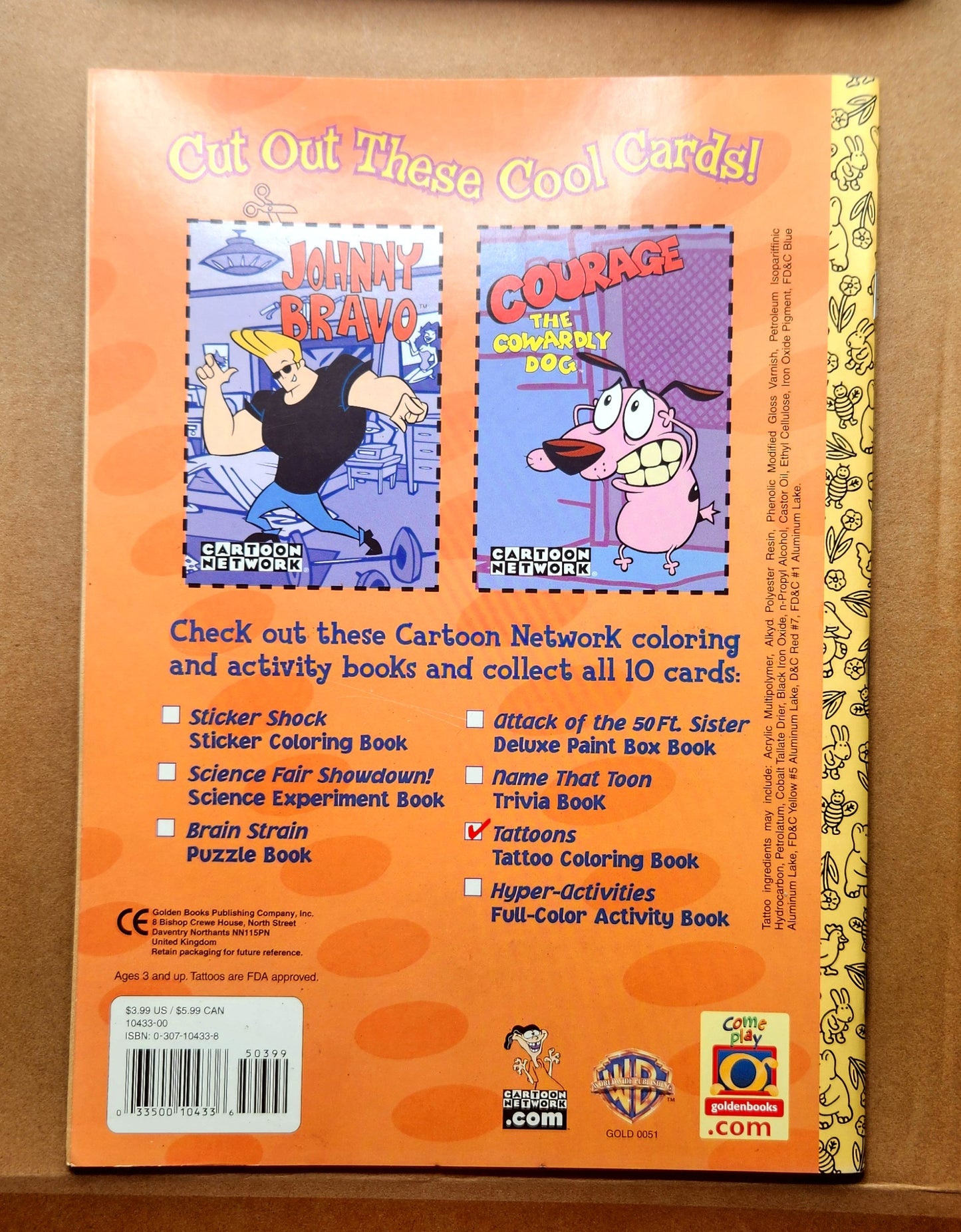 Ed Edd n Eddy: "Tattoons" Cartoon Network Coloring Book