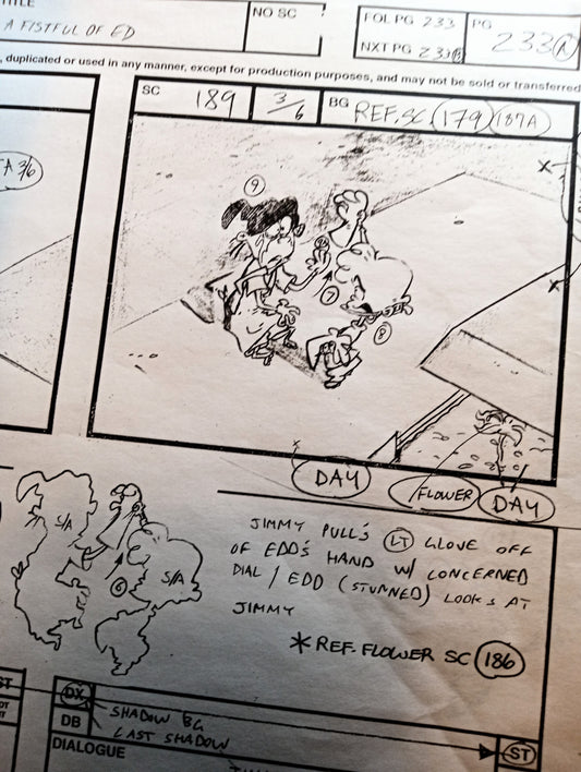 *Patreon Exclusive* EEnE "Rambunctious Roughneck" Printed Storyboard Section W/Doodled Cover Page