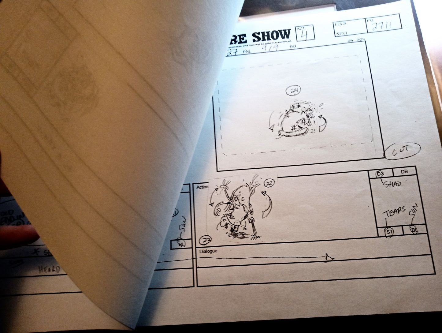 *Patreon Exclusive* EEnE "MY FAULT" Printed Storyboard Section W/Doodled Cover Page