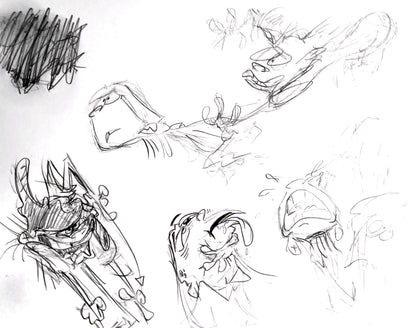 EEnE "Emotional Dees" Warm Up Drawings By Raven Molisee