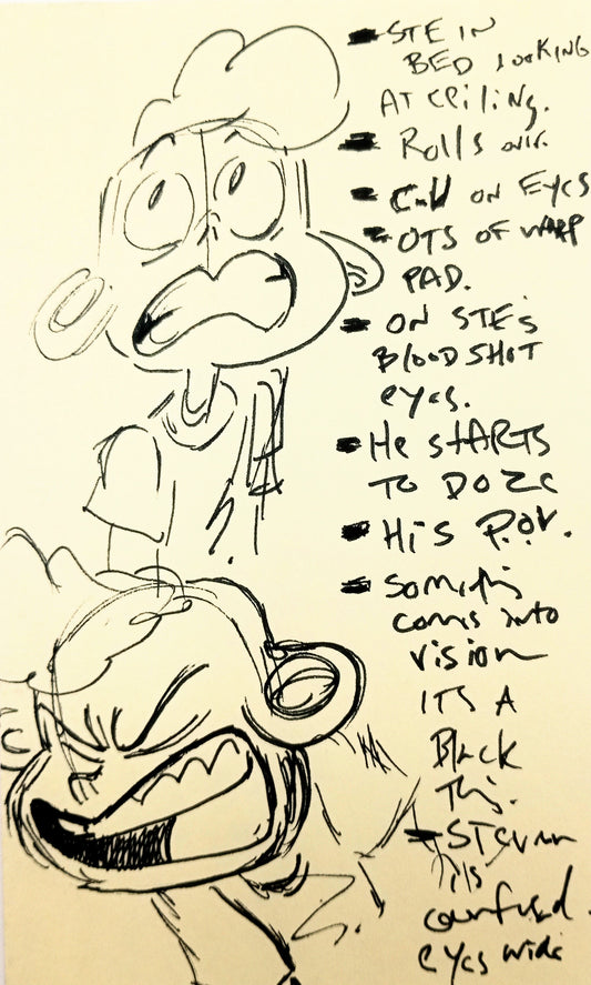 SU "Lars w/Warp Tour Notes" Drawing by Raven Molisee