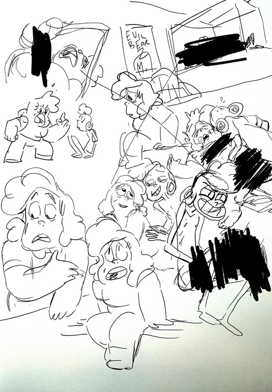 *MATURE* "Who Was In My Room Last Night?" L&S Ink Drawing