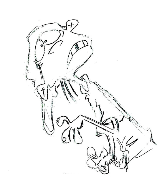 EEnE "Double Dee is Freaked!" Drawing by Raven Molisee