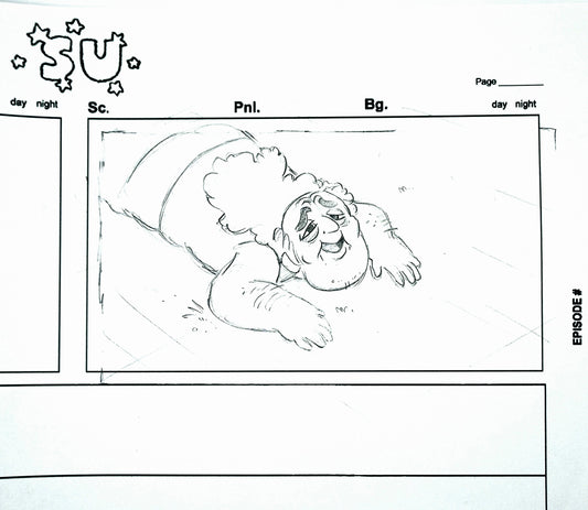 SU "Old Thankful Steven" So Many Birthdays Storyboard Drawing by Raven Molisee