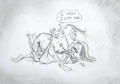 *MATURE* E&D "I Think I Love You" Pencil Drawing