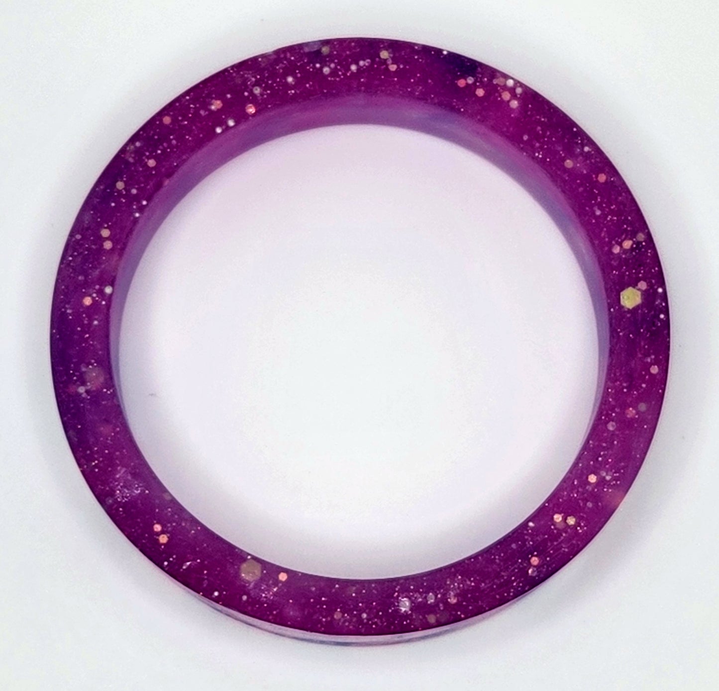 EEnE Pink Frosted "Inverted Dees" Bangle Bracelet