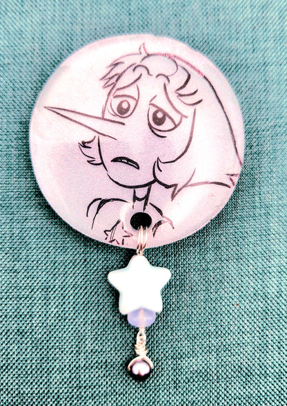 SU Ghostly Blue/Pink "Emotional Exhaustion" Rose's Scabbard - Pearl Pin